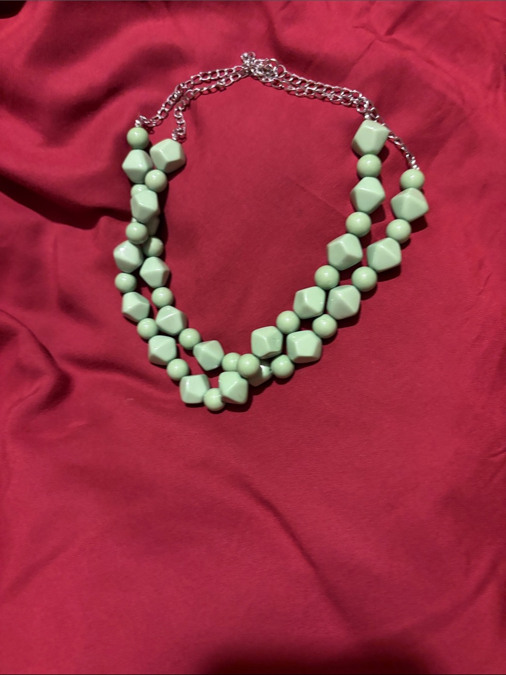 paparazzi Mint Geometric Beaded Necklace